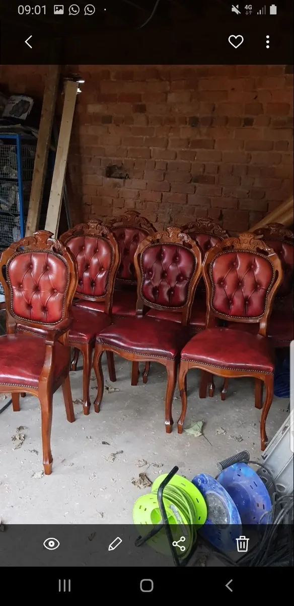 6 Chesterfield chairs