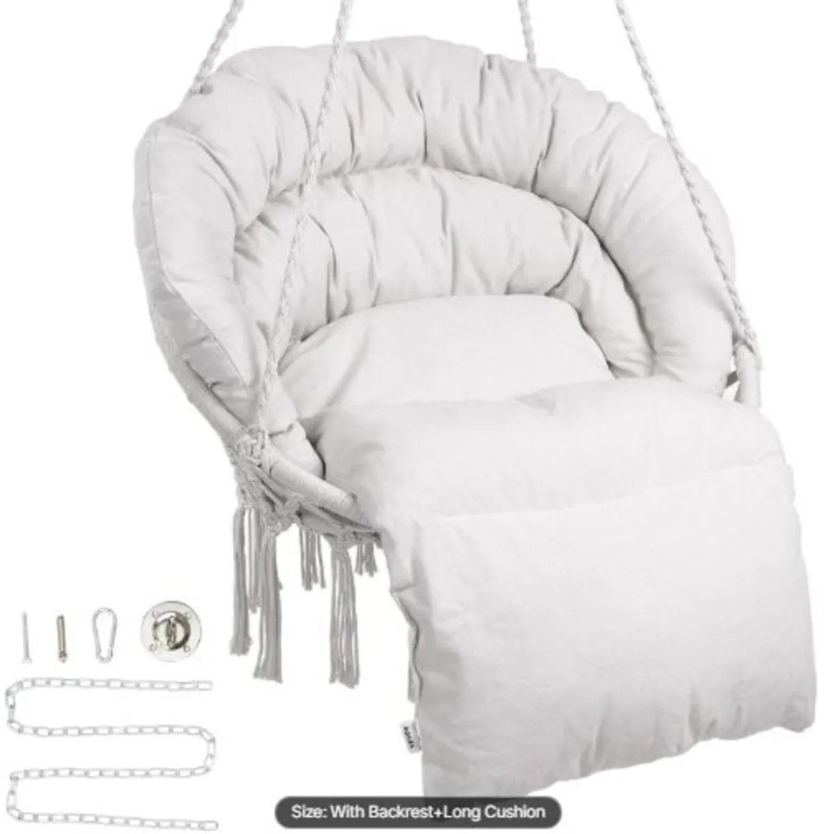 Hanging Hammock Swing Chair, 330 Lbs Capacity, - Image 1