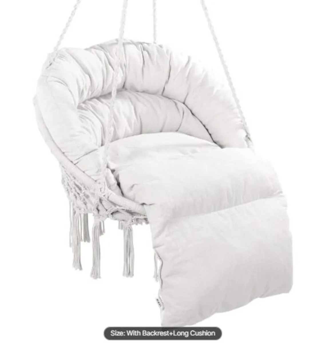 Hanging Hammock Swing Chair, 330 Lbs Capacity, - Image 4