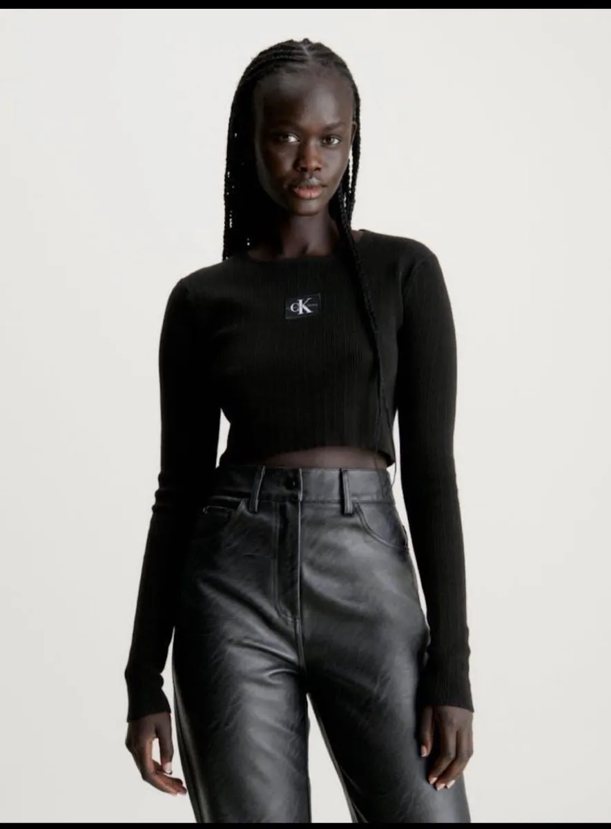 Calvin Klein leather trousers - Image 1