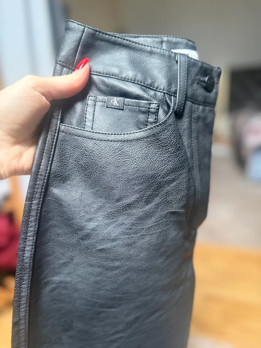 Calvin Klein leather trousers - Image 2