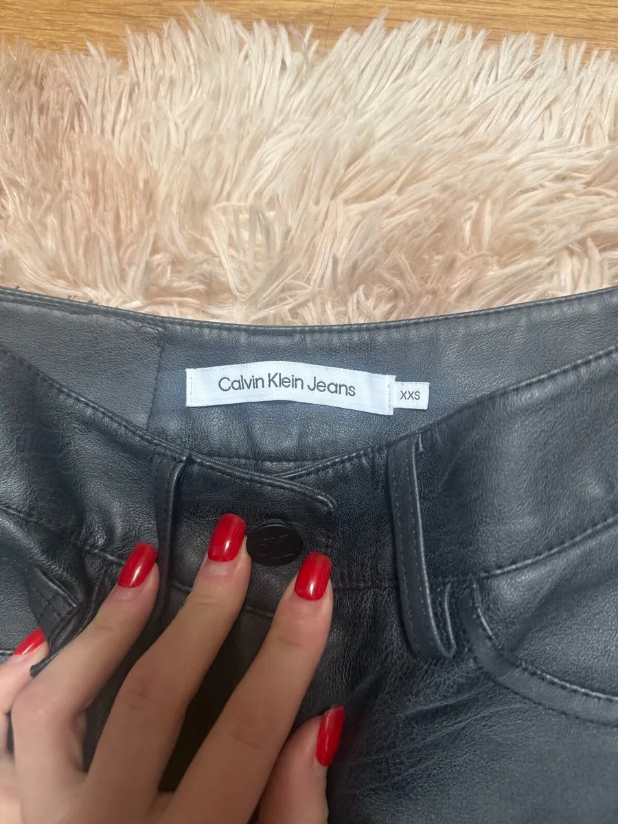 Calvin Klein leather trousers - Image 3