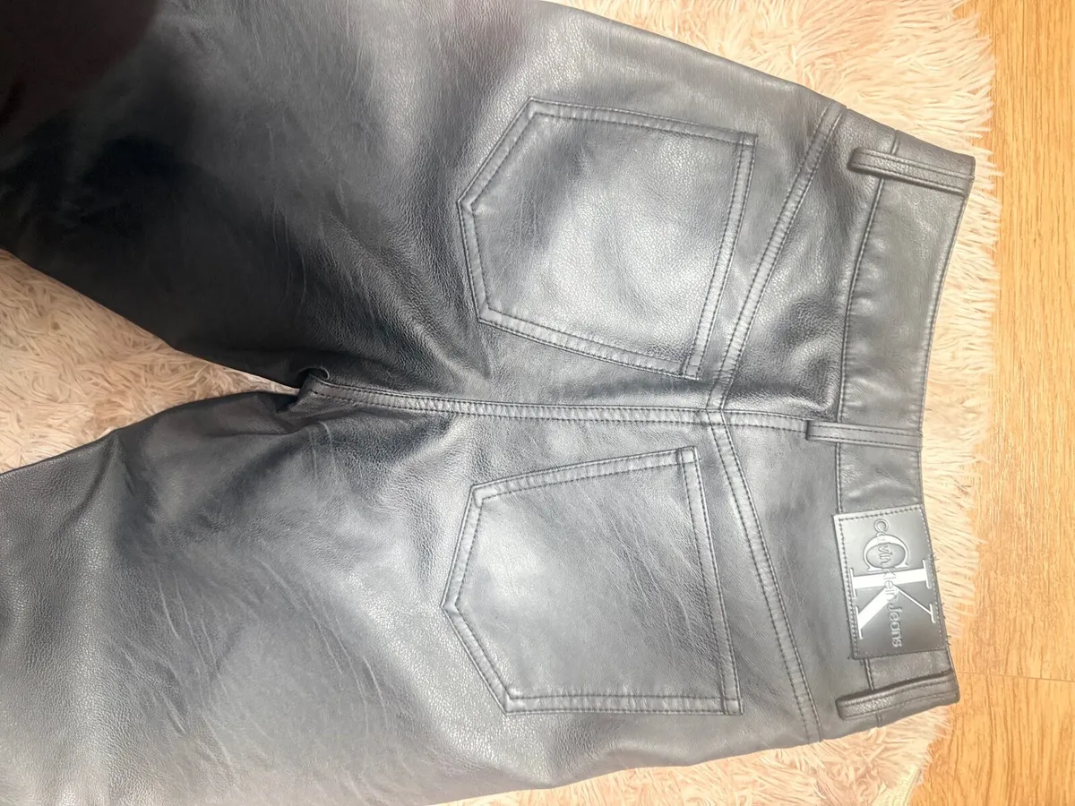 Calvin Klein leather trousers - Image 4