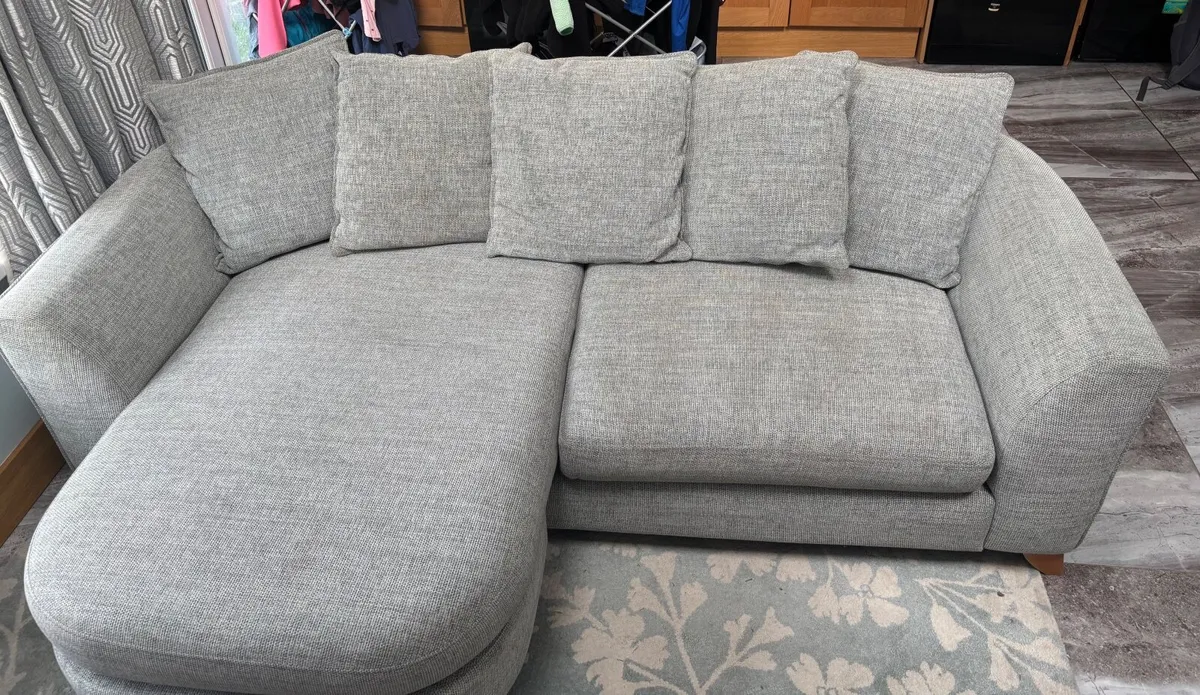 4 Seater Silver Sofa