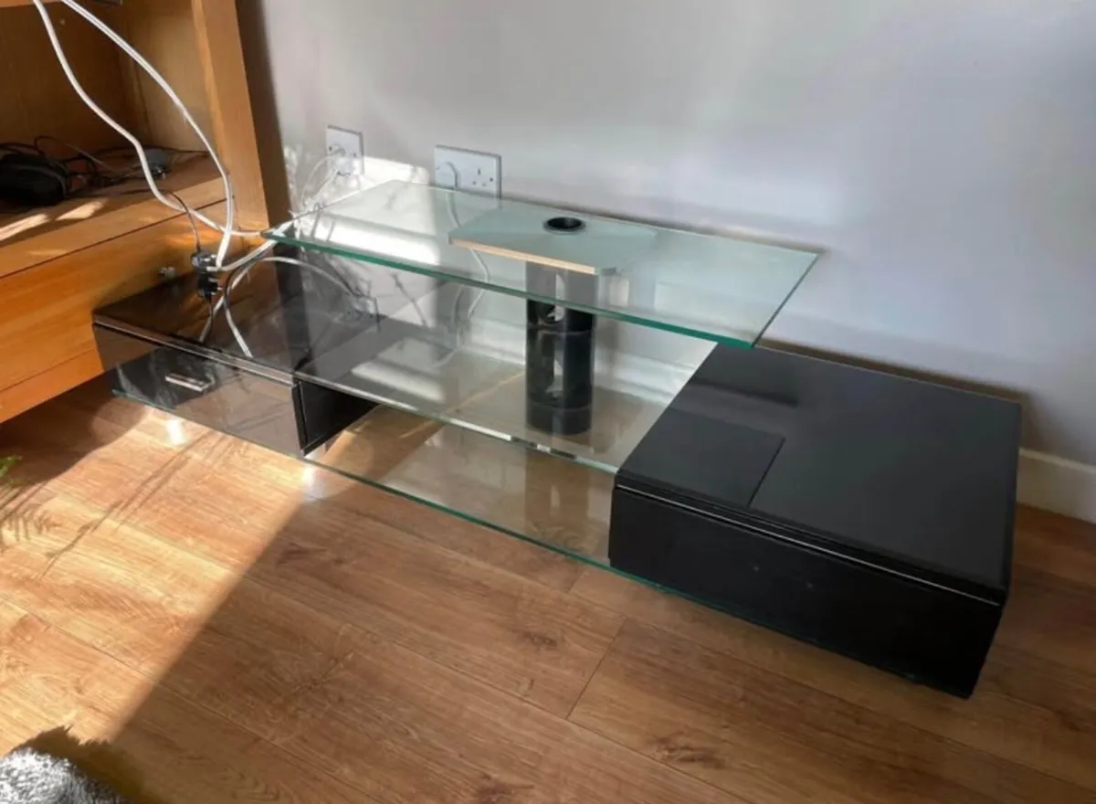 Glass TV stand