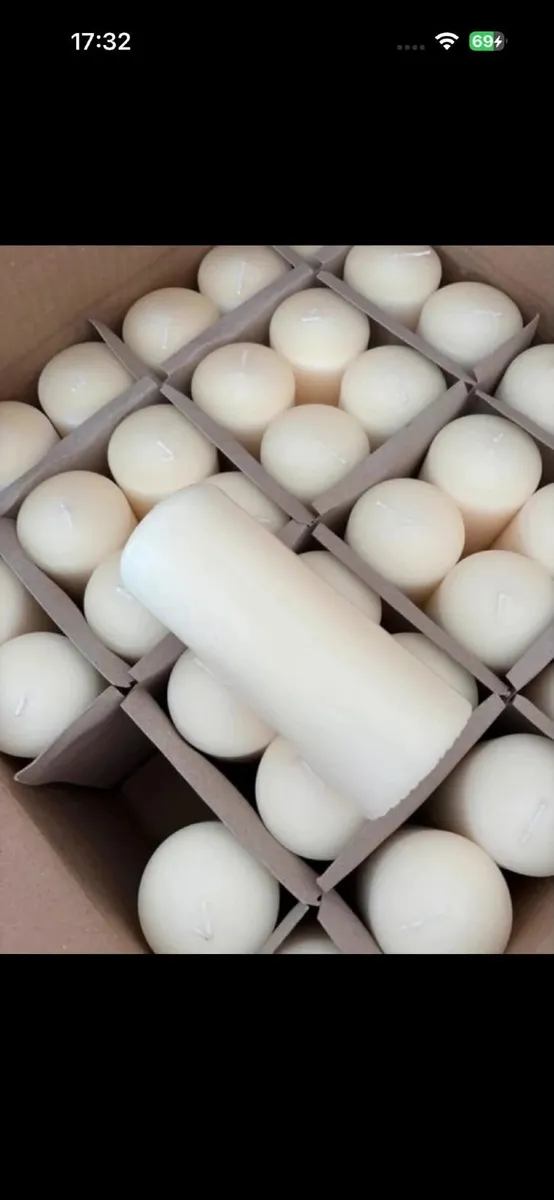 Box of brand new 6inch ivory candles (36 in box) - Image 2