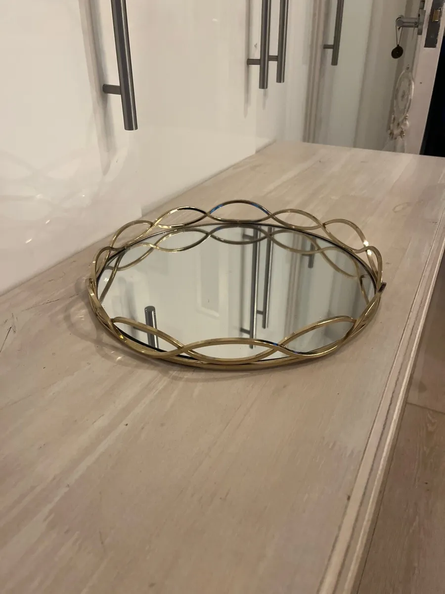 Round mirrored tray - Image 2
