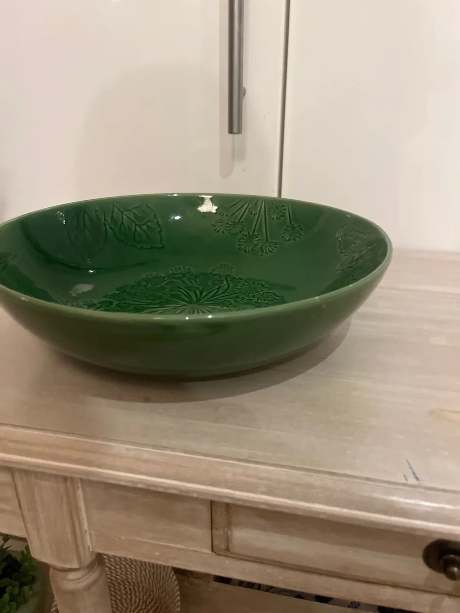 large green ceramic round bowl - Image 4