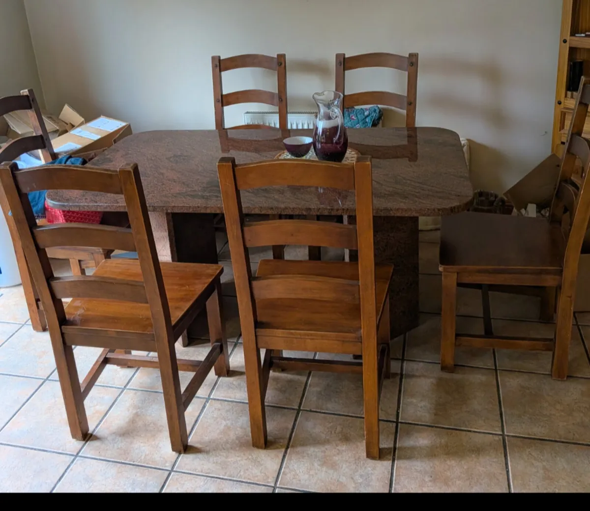 Six Solid wood chairs - Image 1