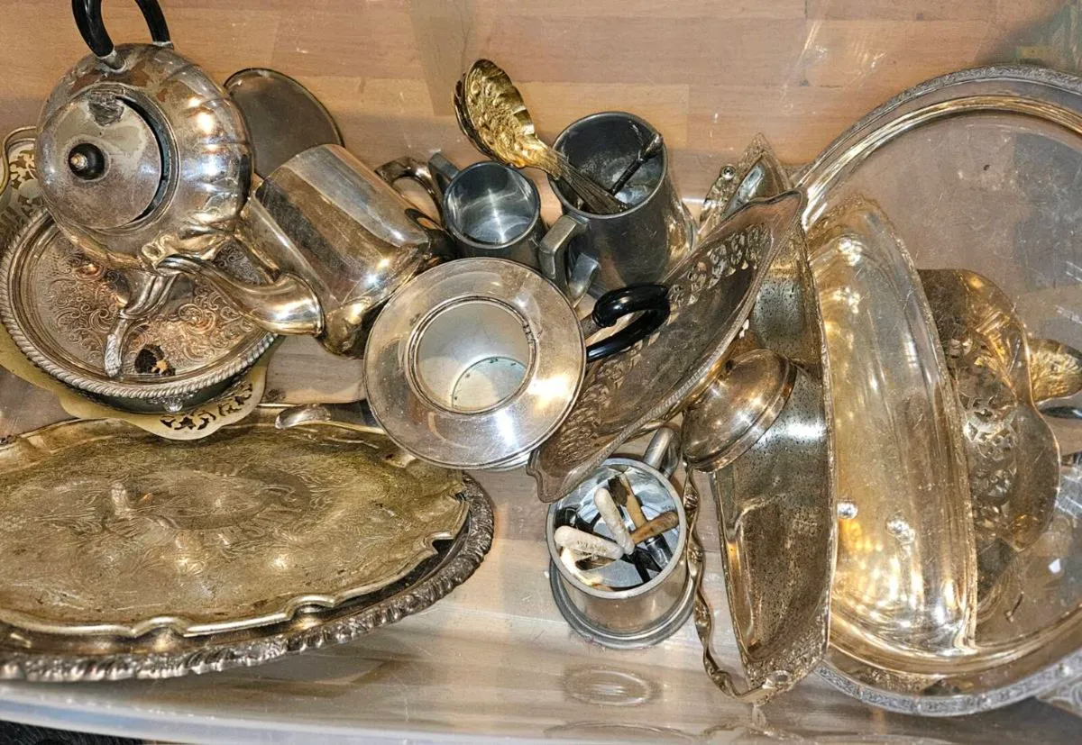 Large Job Lot of Vintage EPNS and Silver Plated - Image 1