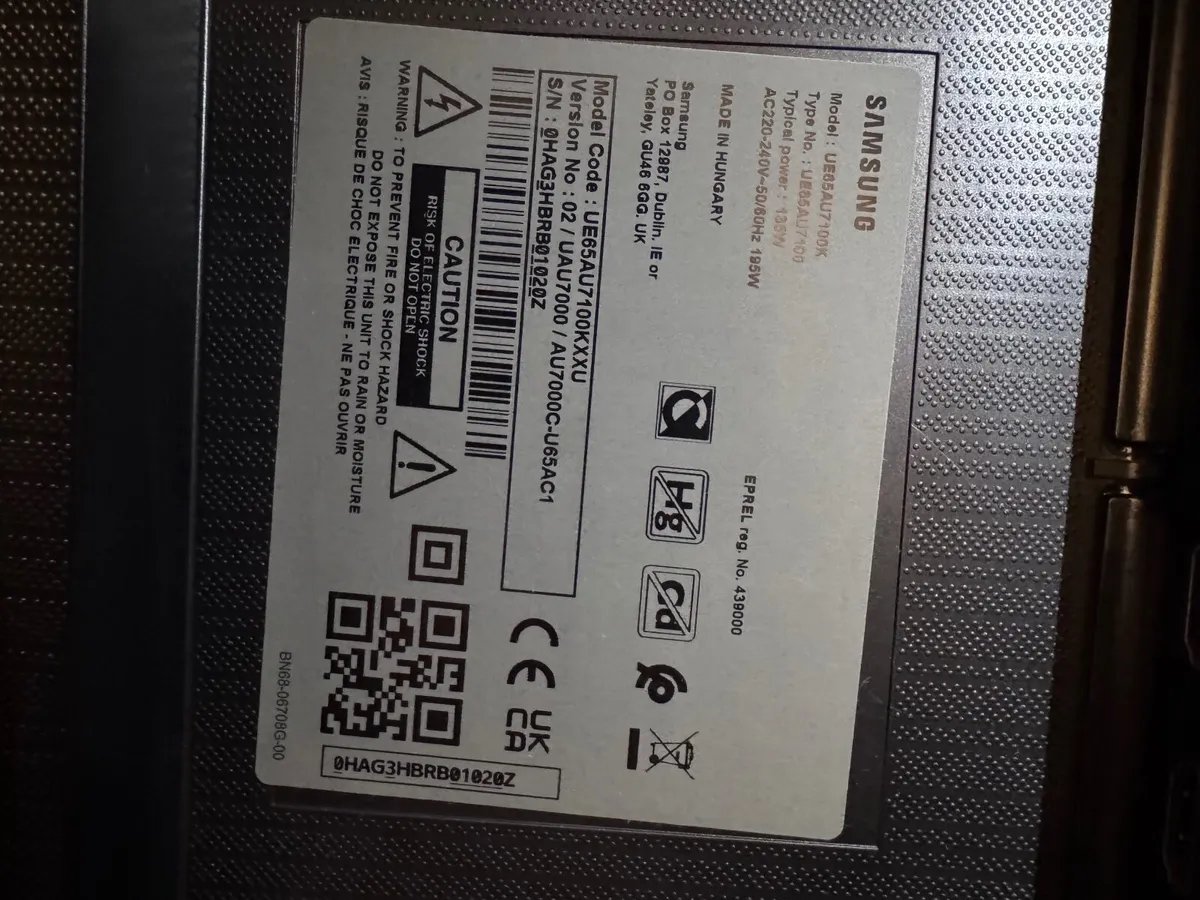 Samsung 65” 4K UHD Smart TV – UE65AU7170 - Image 3
