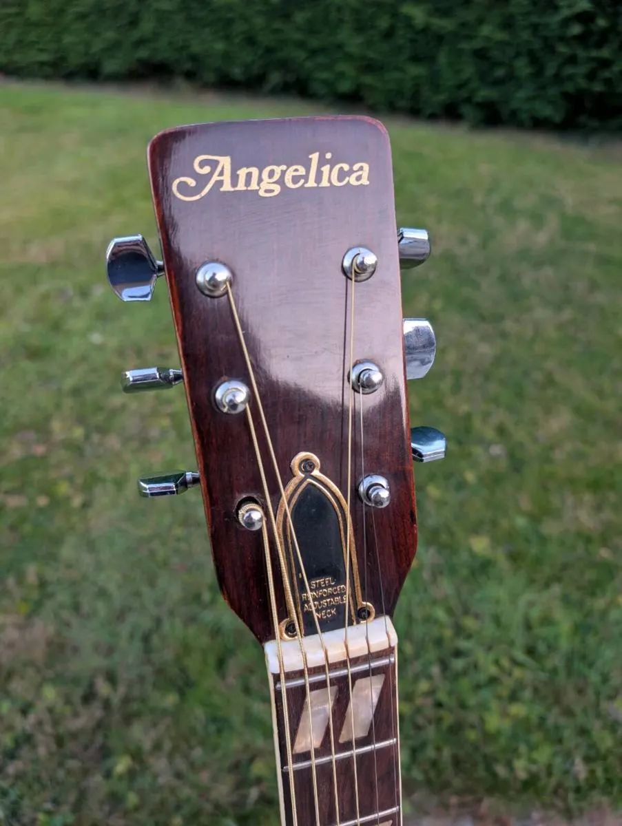 Angelica Vintage Acoustic Guitar - Image 4