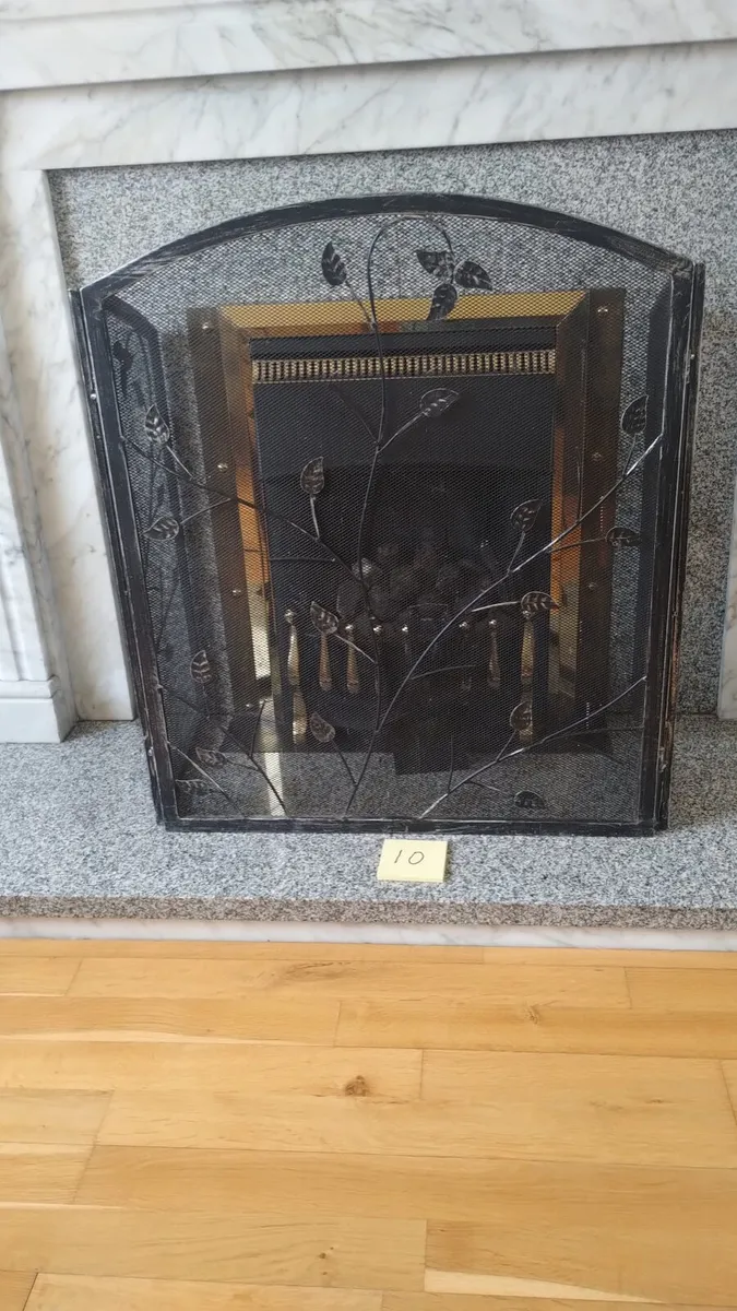 black metal arched fireplace screen - Image 1
