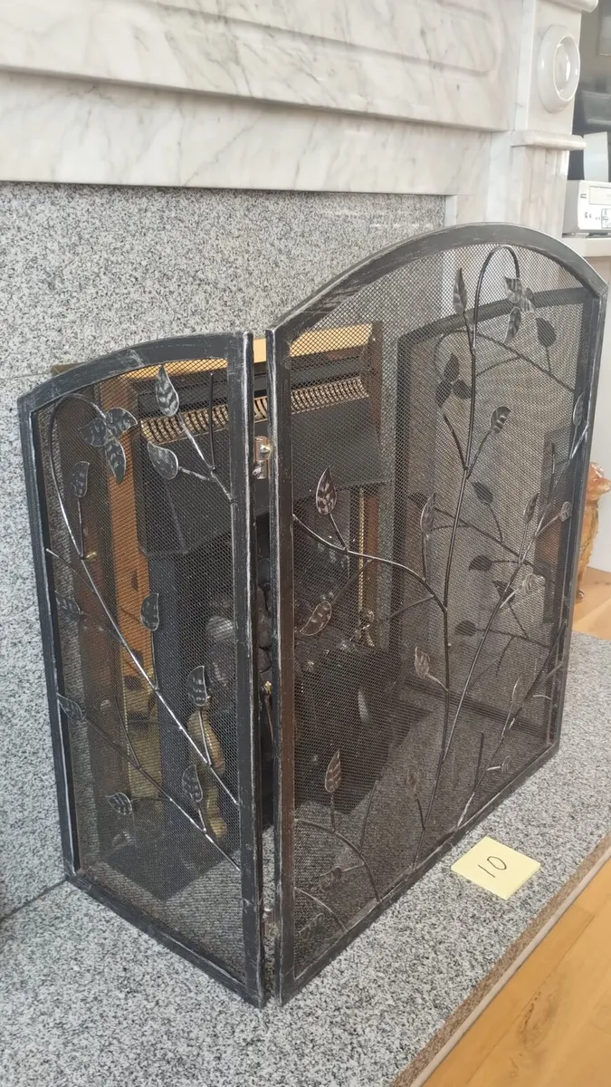 black metal arched fireplace screen - Image 2