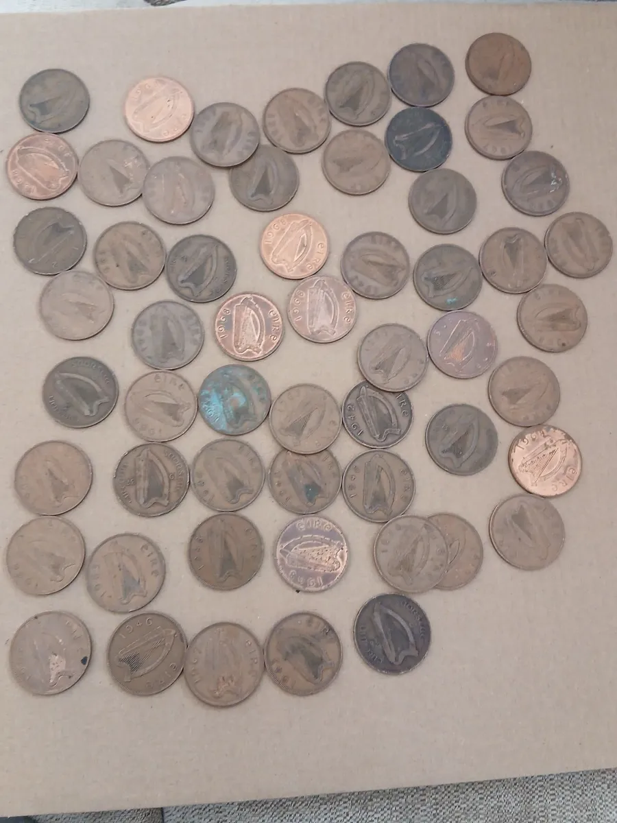 100 Irish 1d pingin pennies - Image 2