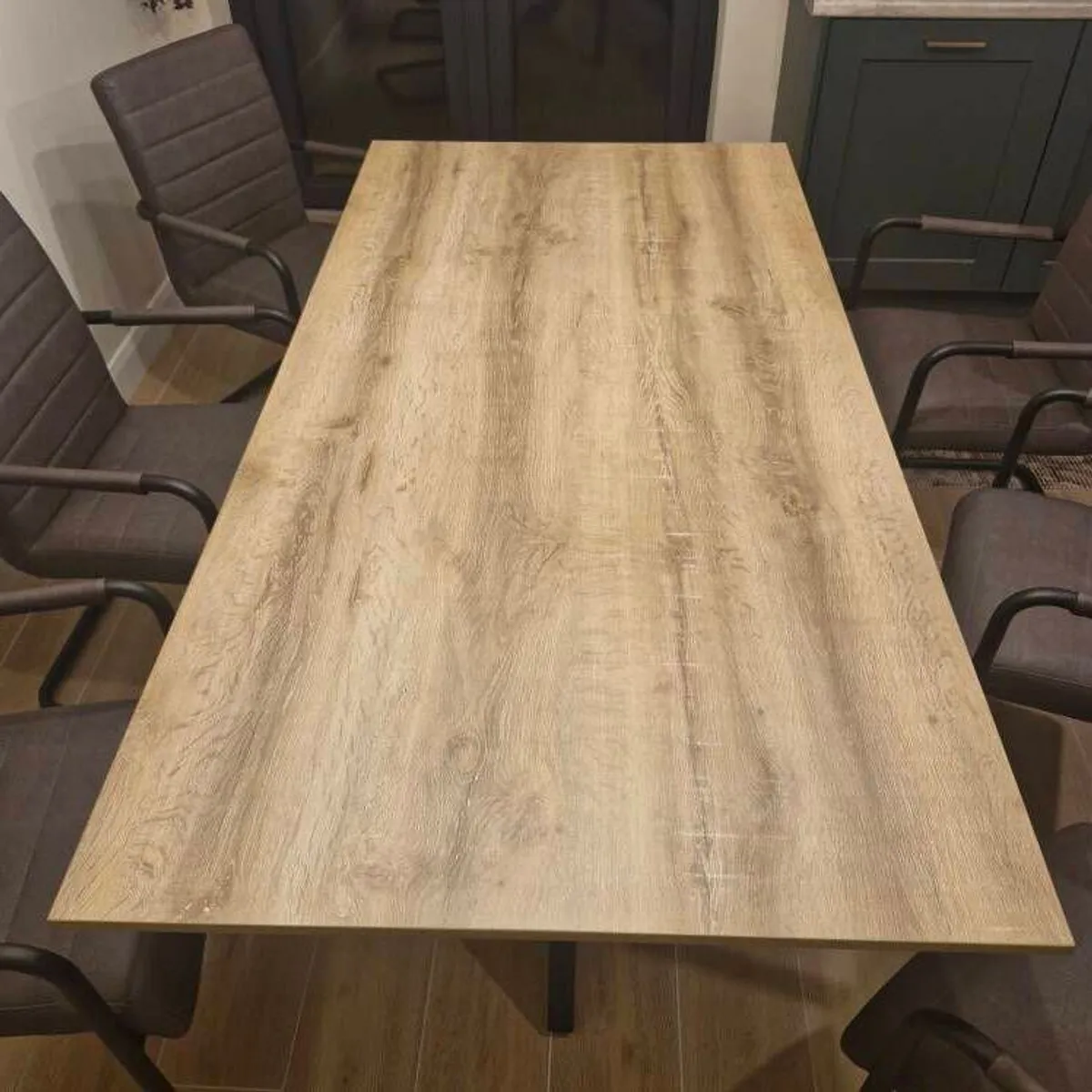 Modern Industrial 6-Seater Dining Set - Image 2