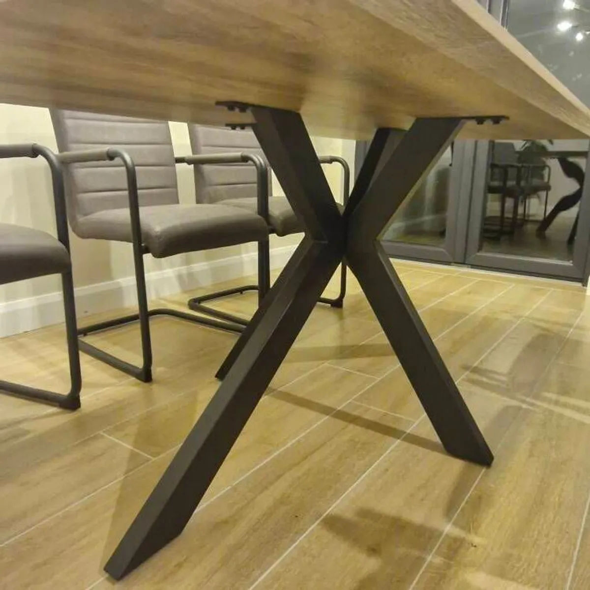 Modern Industrial 6-Seater Dining Set - Image 3