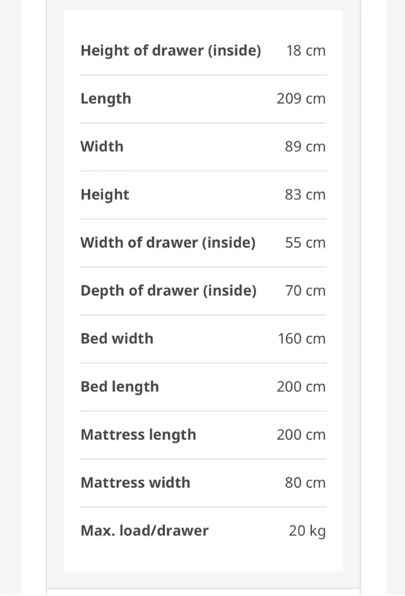 Sofa bed Grey Ikea hemnes incl storage & mattress - Image 4