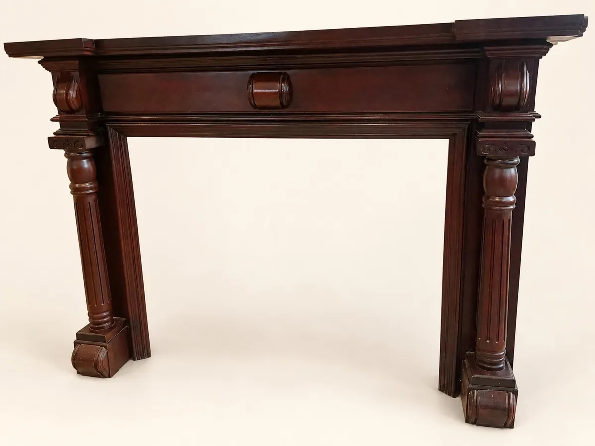 Solid decorative Timber Fireplace surround - Image 2
