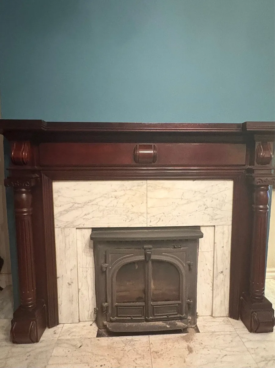 Solid decorative Timber Fireplace surround - Image 3