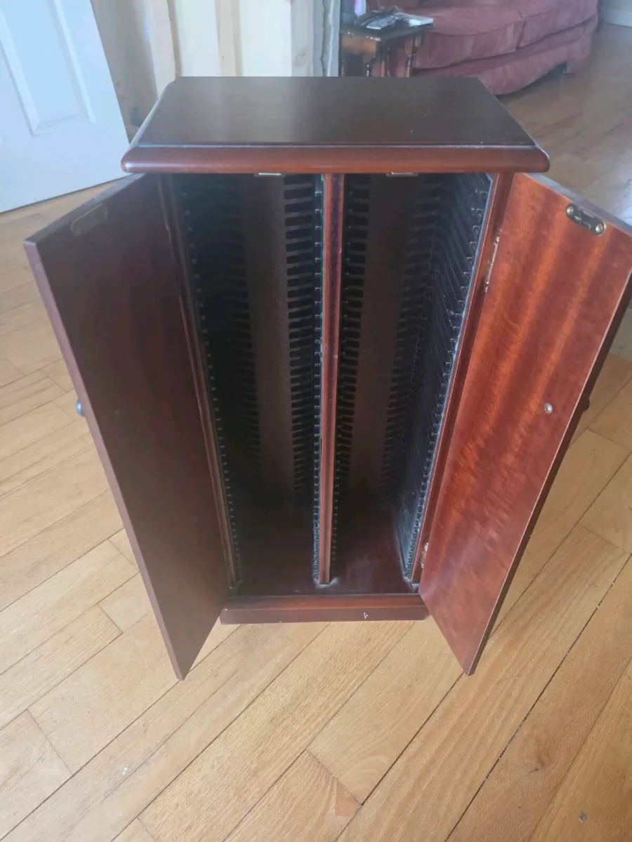 Wooden CD / DVD Storage Cabinet with Doors - Image 2