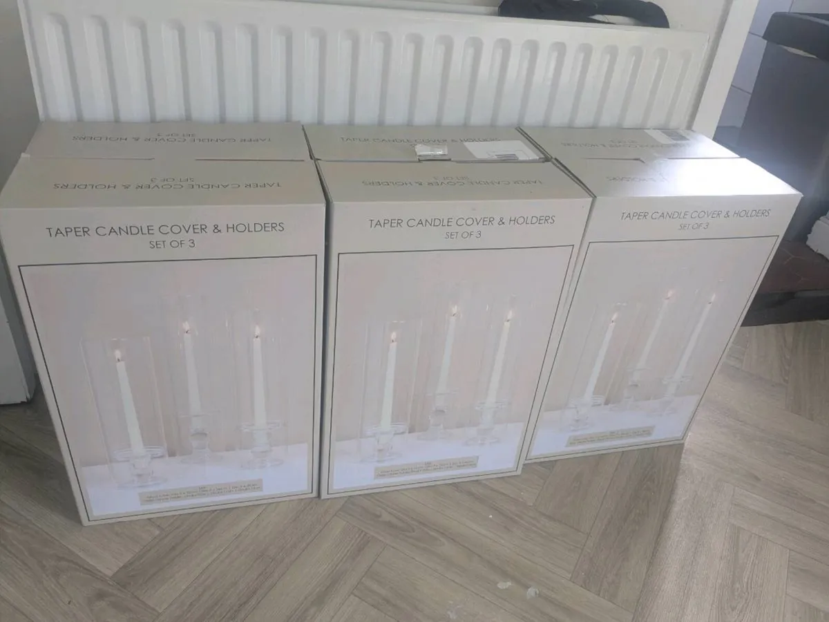 Wedding Hurricane Vases Candle Holders - Image 1