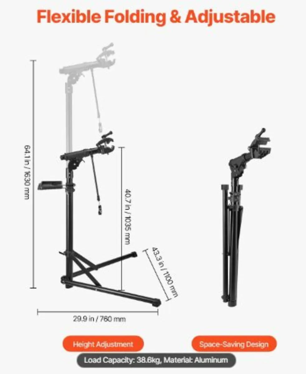 Bike Repair Stand, 85 lb Heavy-duty Bicycle Work - Image 2