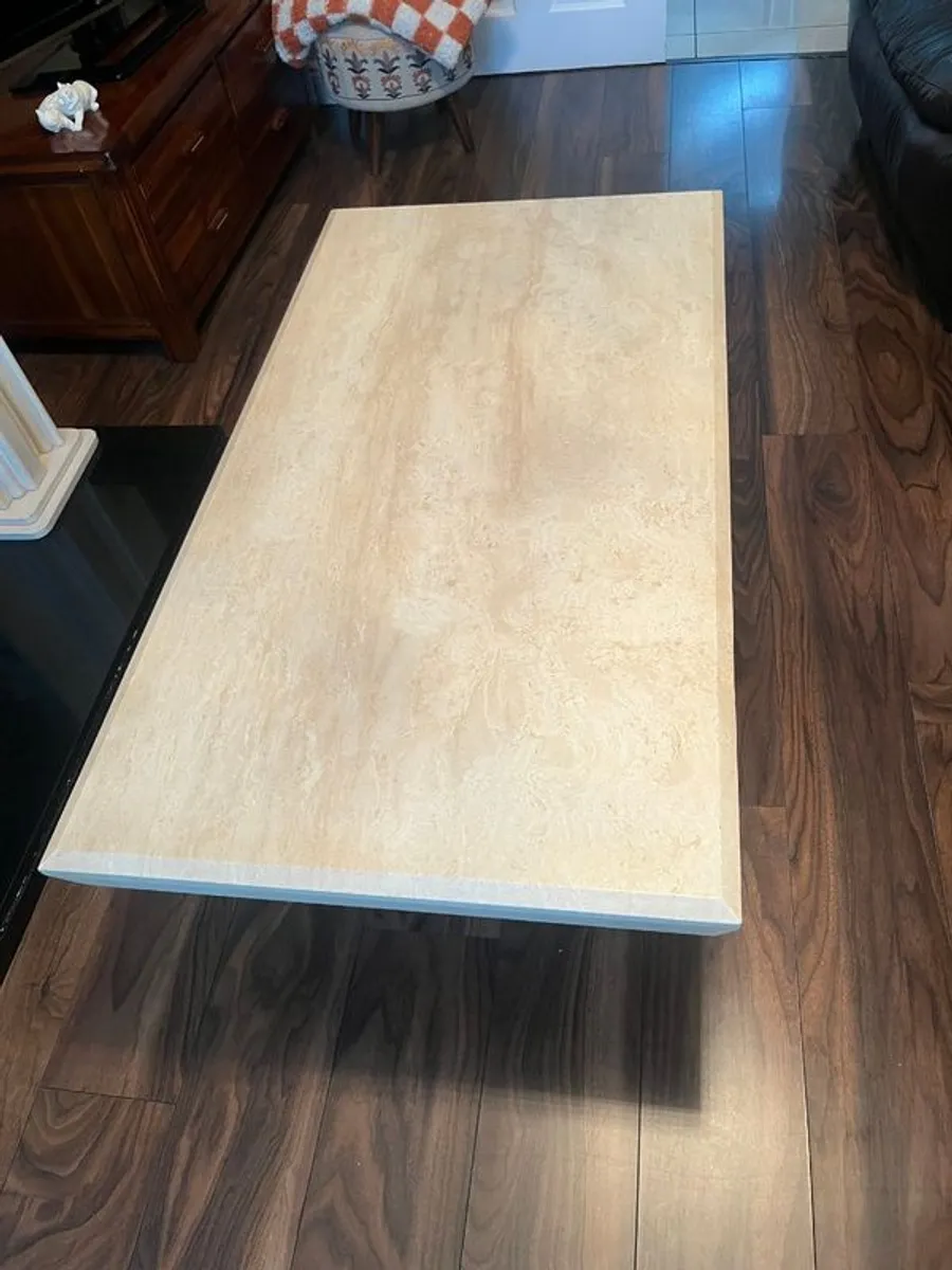 Travertine coffee table - Image 1