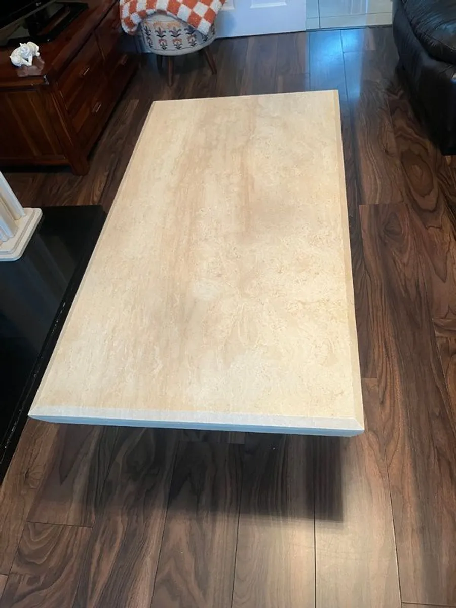 Travertine coffee table - Image 2