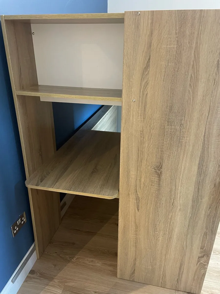 Bunk bed with desk and double cupboard - Image 4