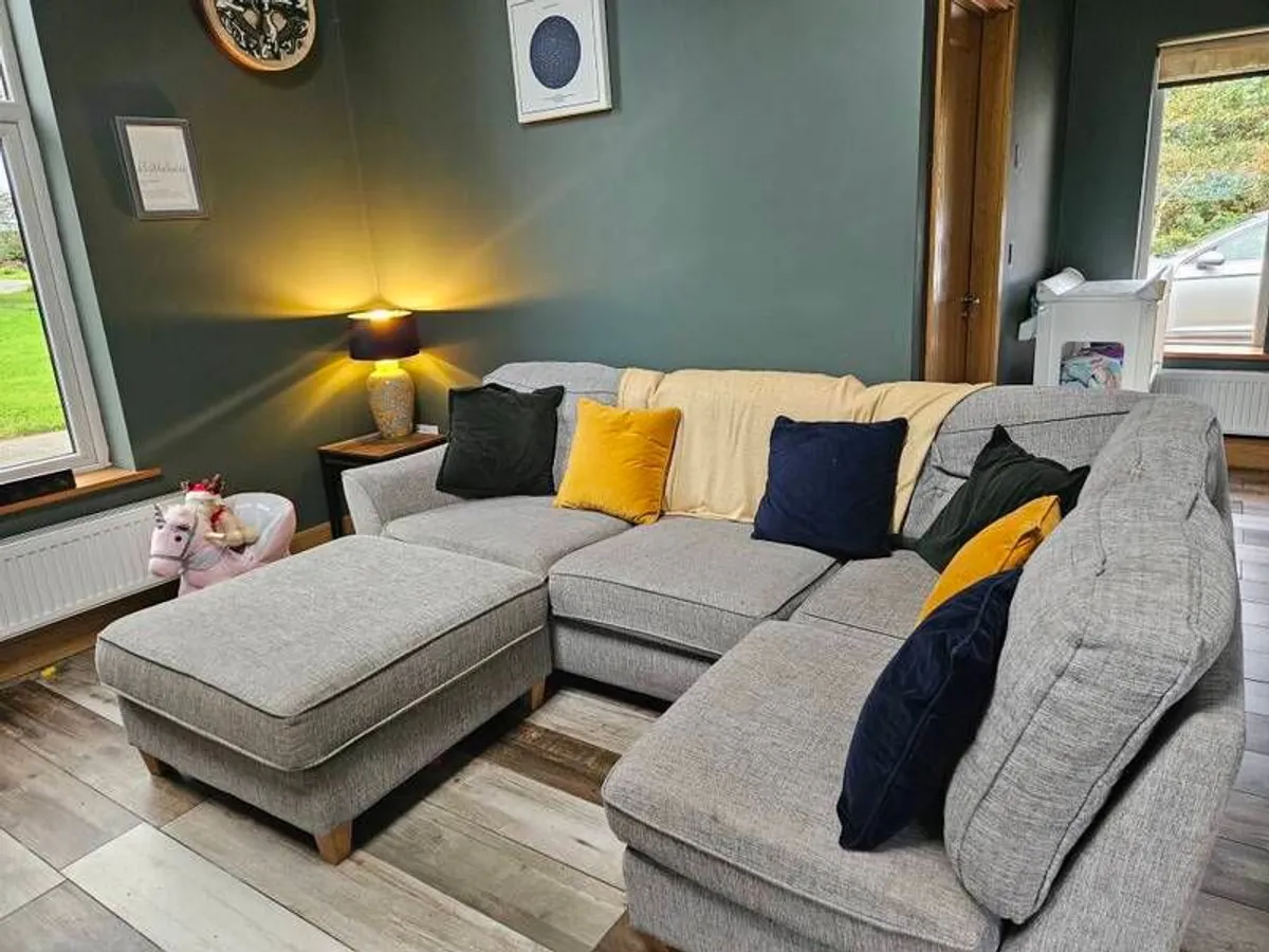Corner sofa with chaise footstool - Image 2