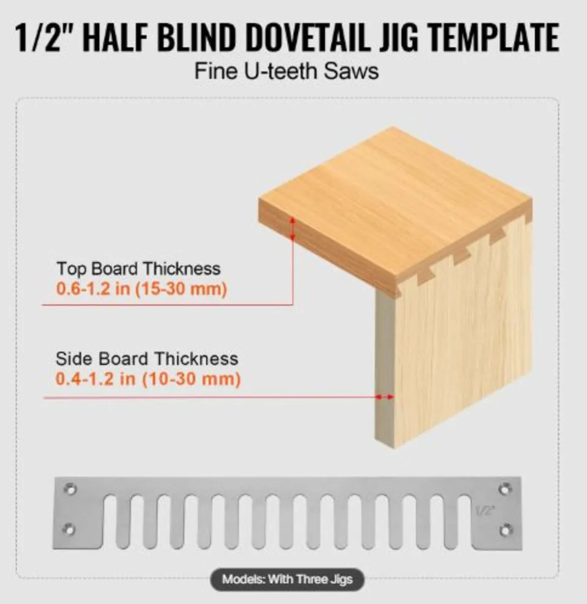 Dovetail Jig, 12 in Width,Dove Tailing Router Jigs - Image 2