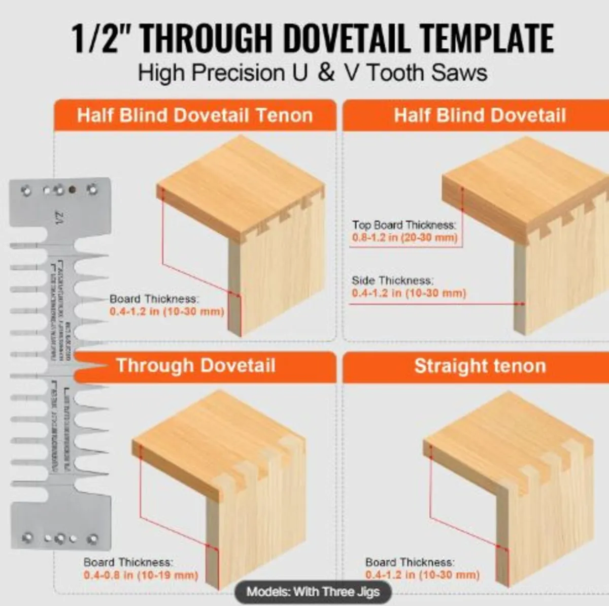 Dovetail Jig, 12 in Width,Dove Tailing Router Jigs - Image 4