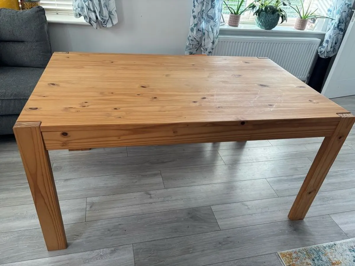 Dining table & 2 benches - Image 1