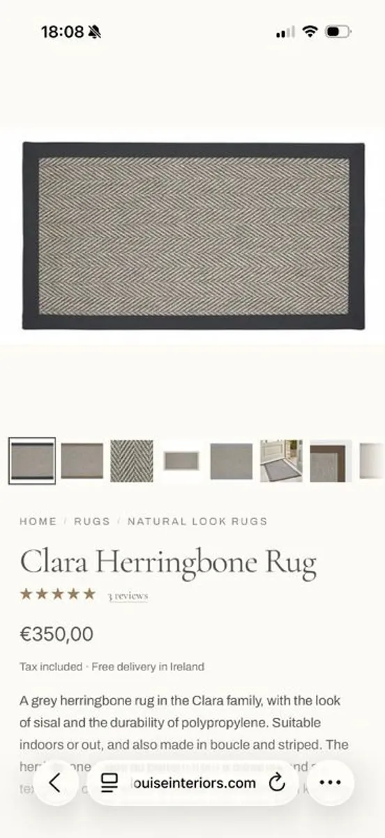 Sarah Louise Interiors Clara Herringbone Rug - Image 3