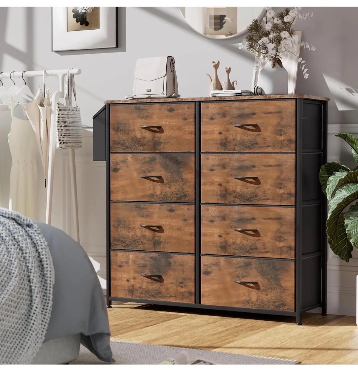 Fabric Chest of Drawers - Canvas Storage Unit with - Image 3
