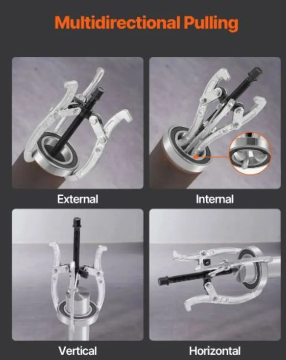 Gear Puller Set,76.2mm/101.6 mm/152.4 mm/203.2 mm - Image 3