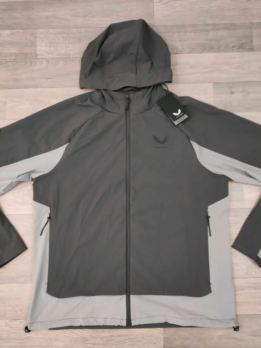 NEW Castore Hooded Windbreaker Jacket Mens Large - Image 2