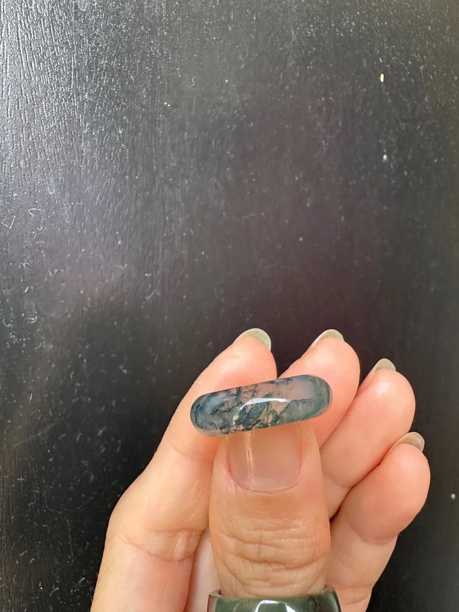 Natural Moss Agate Ring (17mm) - Image 3