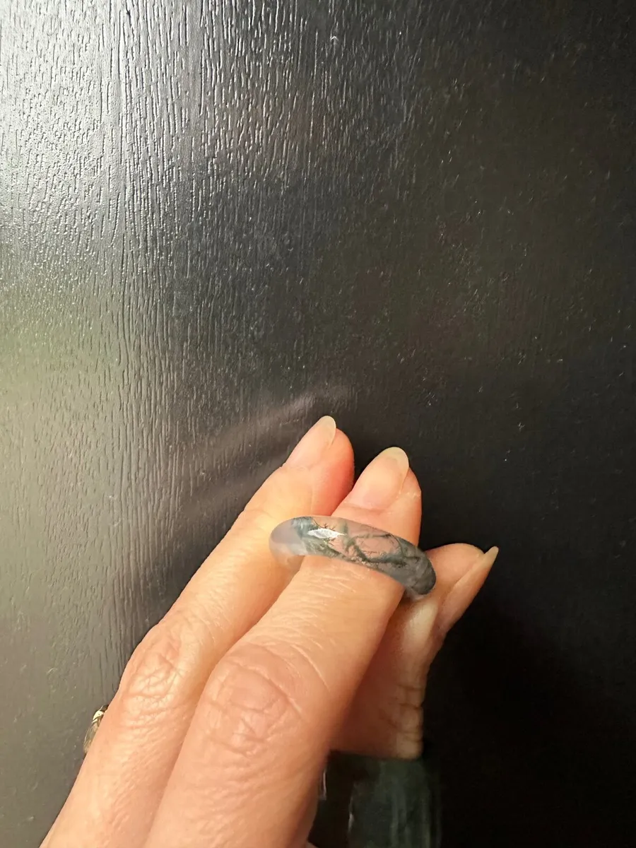 Natural Moss Agate Ring (18mm) - Image 4