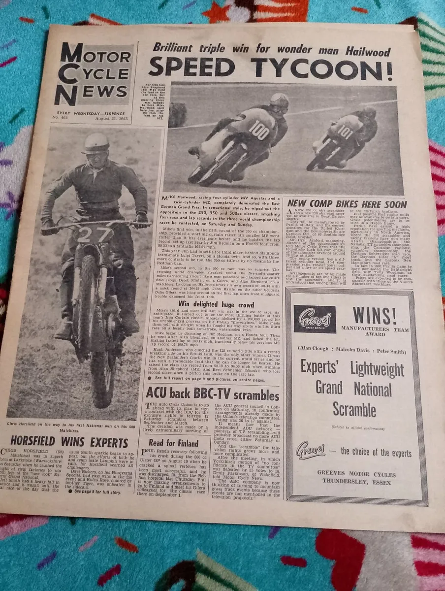 Vintage Original Motorcycle news 1964 - Image 3