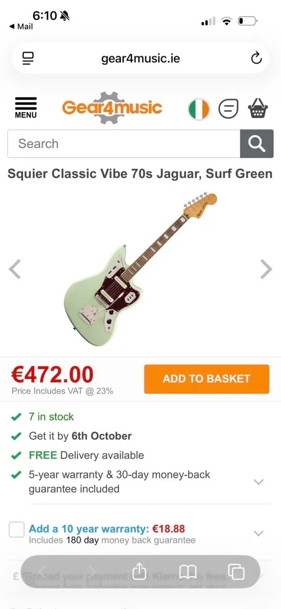 Squier Classic Vibe 70s Jaguar and katana go 2 amp - Image 2
