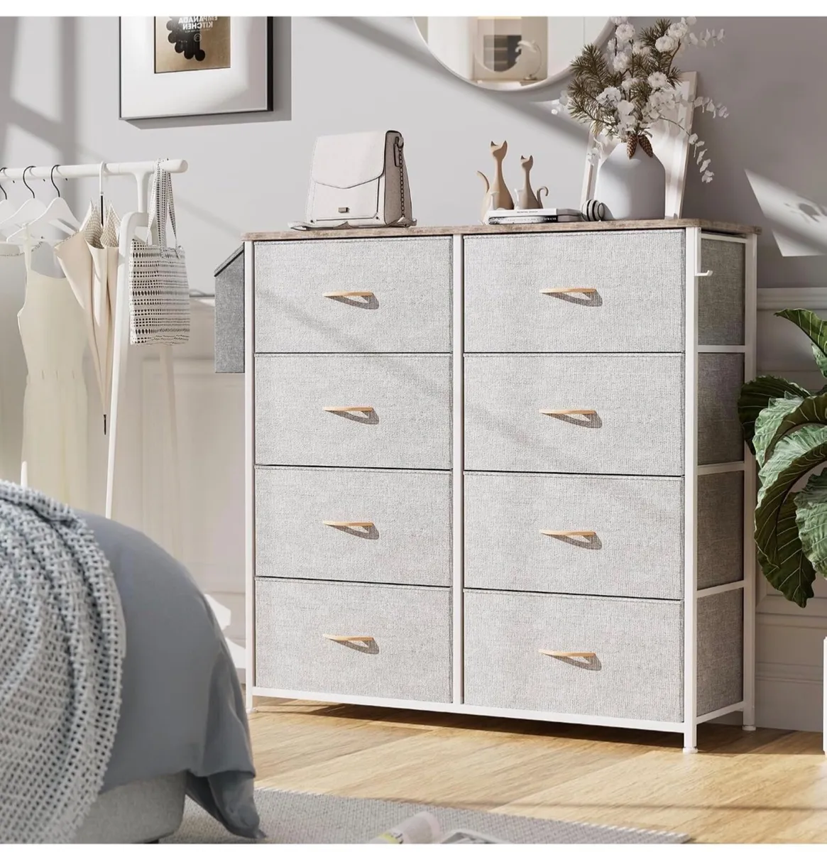 Fabric Chest of Drawers - Canvas Storage Unit with - Image 3