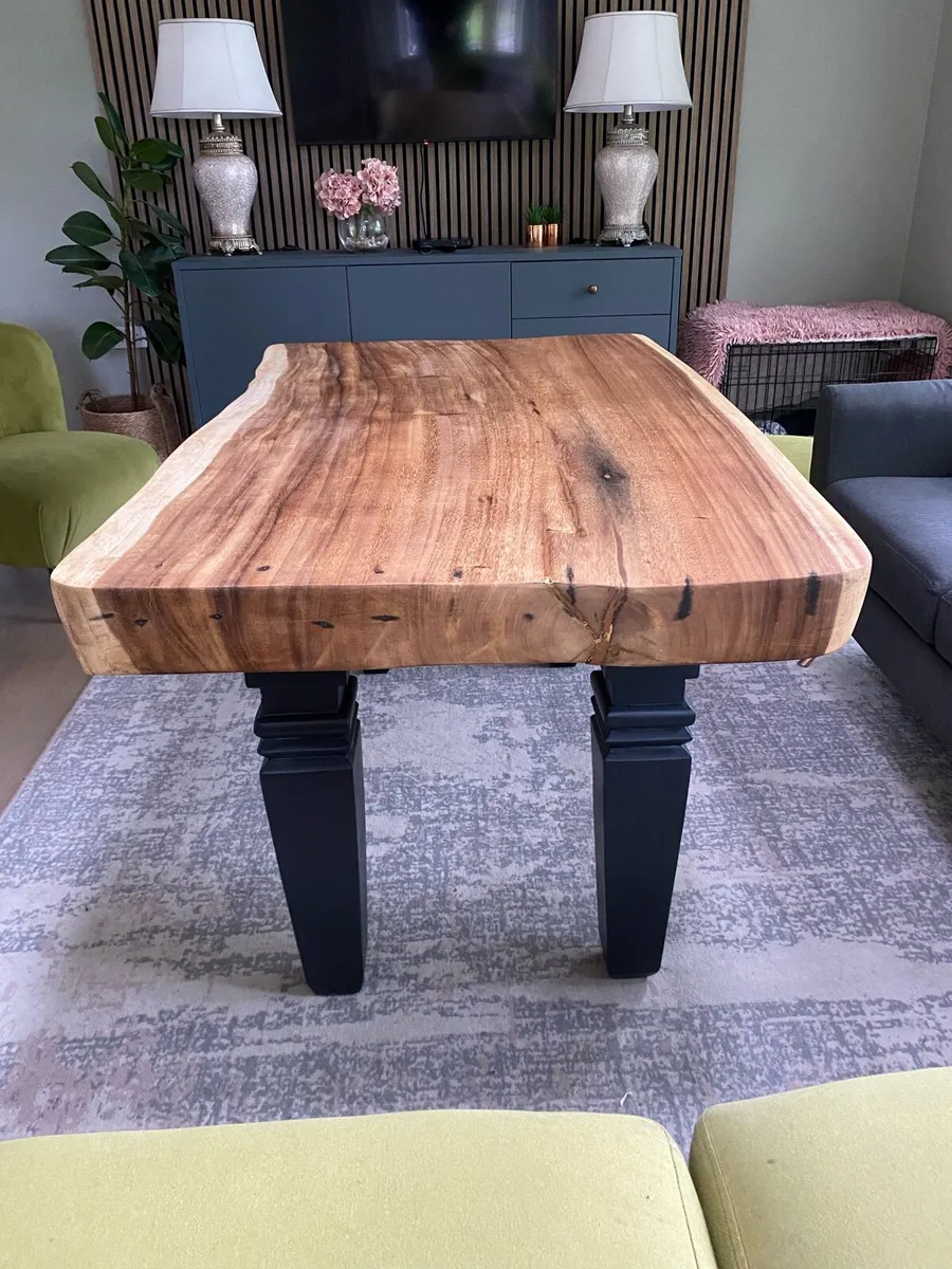 Exceptional Solid Live Edge Slab Dining Table - Image 2