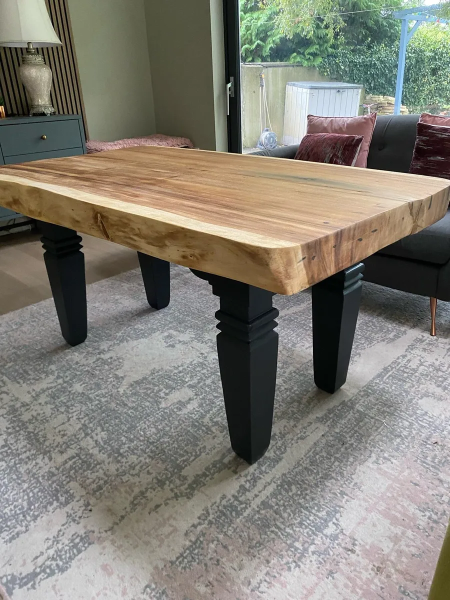 Exceptional Solid Live Edge Slab Dining Table - Image 1