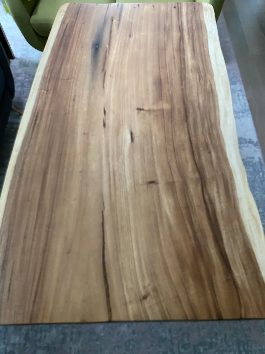 Exceptional Solid Live Edge Slab Dining Table - Image 4