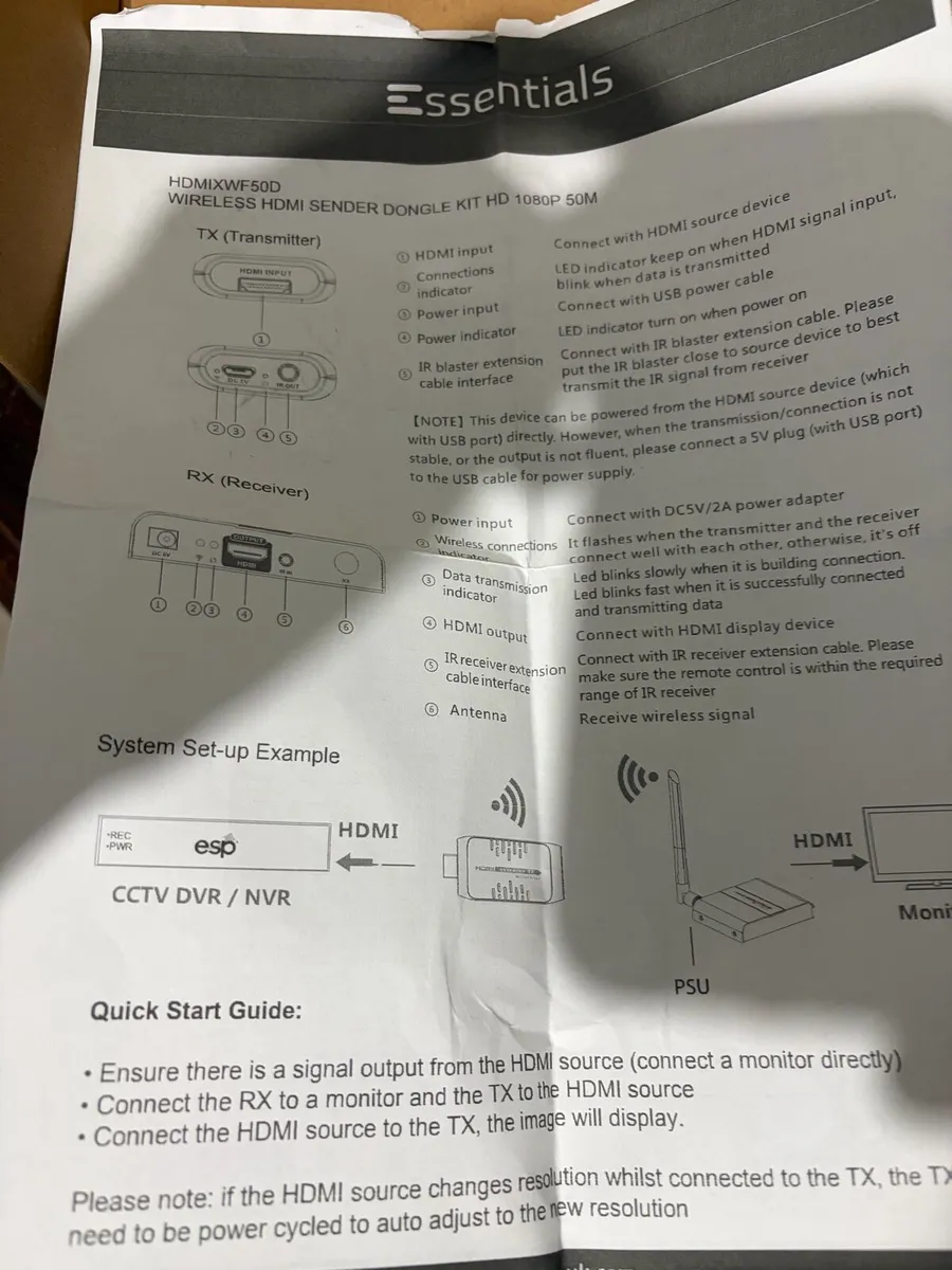 WIRELESS HDMI EXTENDER for LAPTOP or CCTV - Image 3