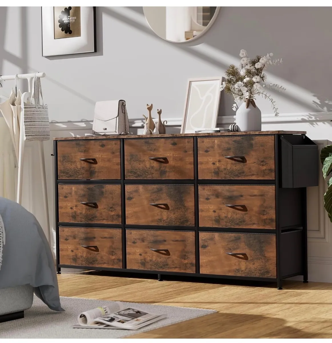 Fabric Chest of Drawers - 9 Drawers Large TV Stand - Image 3