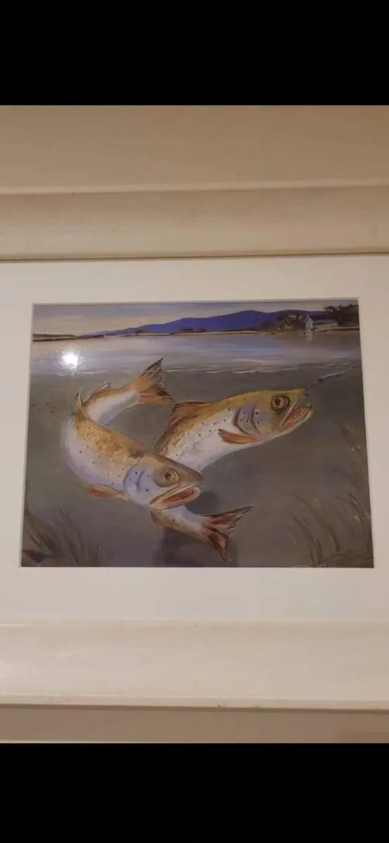 Trout framed picture - Image 2