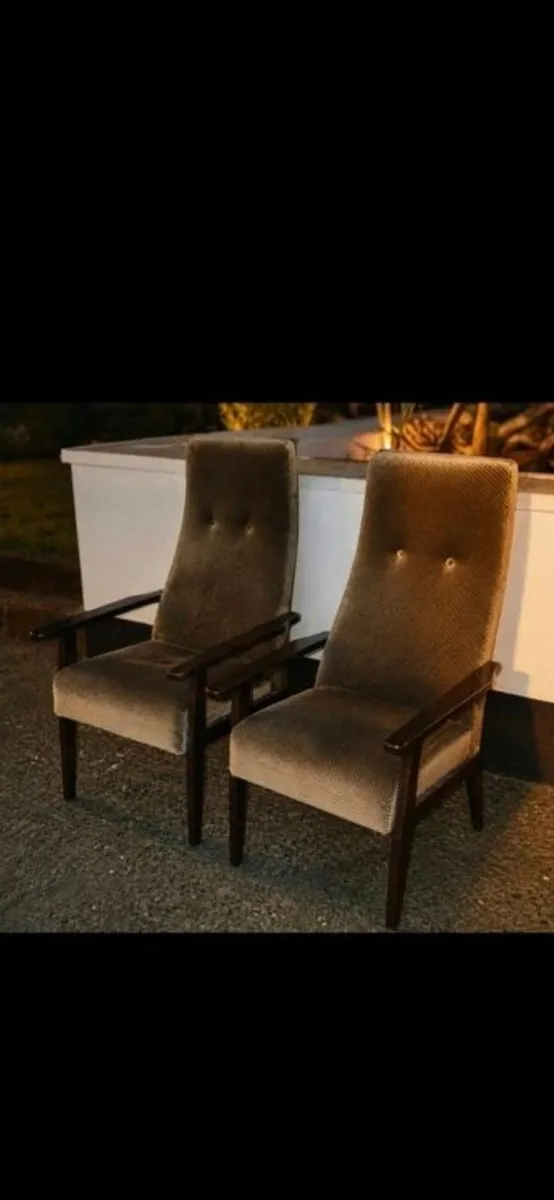 Mid century fireside chairs
